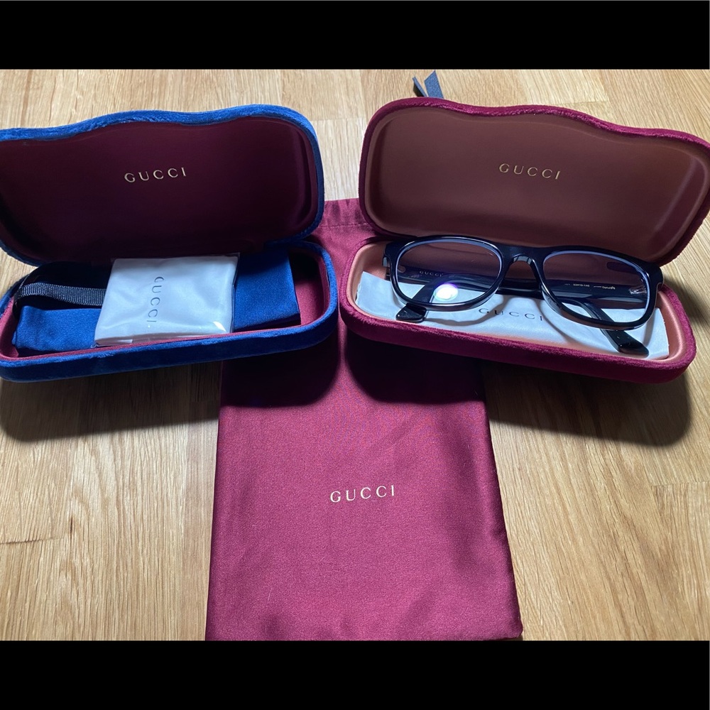 GUCCI eyeglass frames with TWO cases